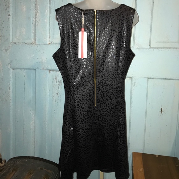 Young Threads black leopard dress, NWT - Picture 2 of 2